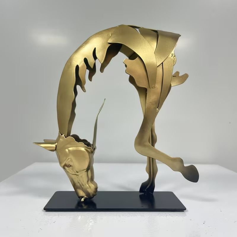 金属製の馬のオブジェ モダンアート 鉄製 2カラー インテリア オブジェ