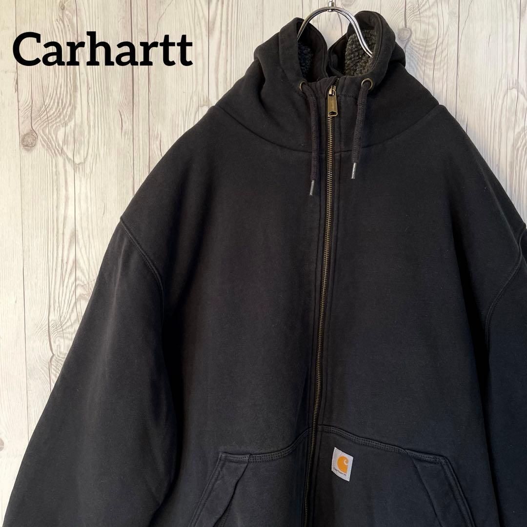 カーハート Carhartt ジップパーカー ブラック 黒 3XL ビッグサイズ