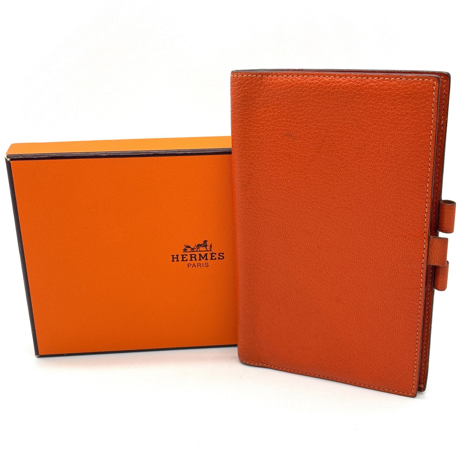 HERMES エルメス アジェンダ ヴィジョン 手帳カバー オレンジ - メルカリ