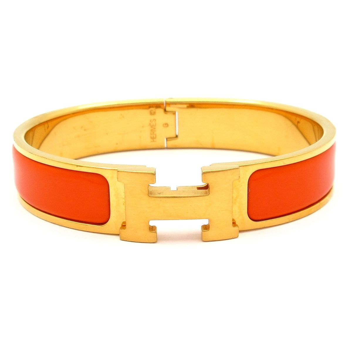 HERMES(エルメス) バングル クリックH ゴールド×オレンジ クリックH 