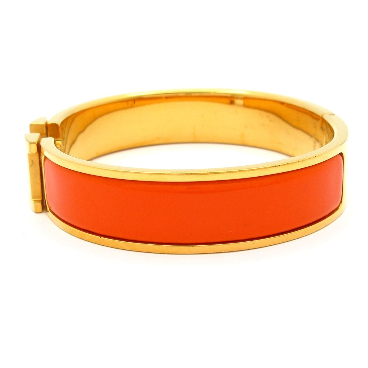 HERMES(エルメス) バングル クリックH ゴールド×オレンジ クリックH 