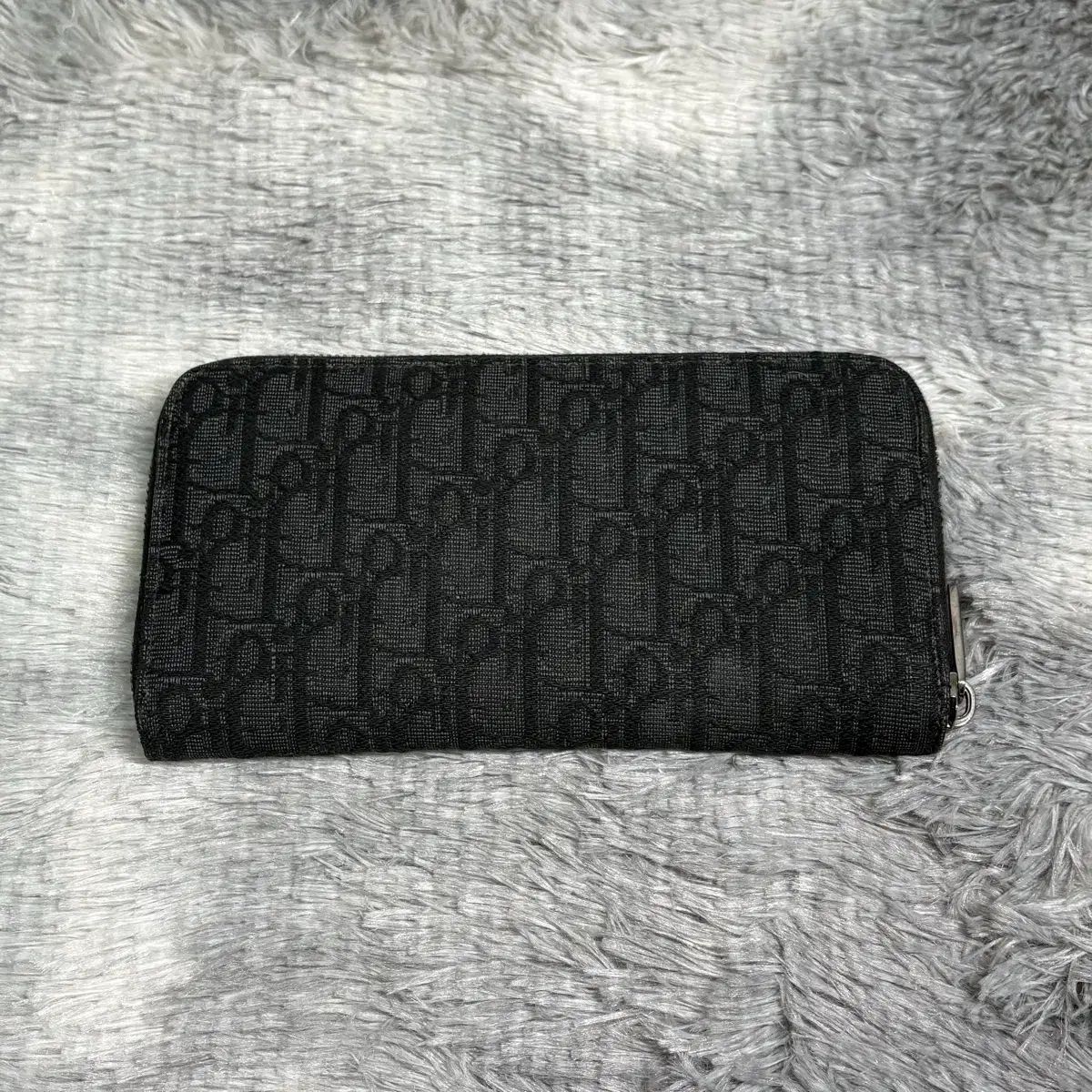 すぐ届く! OS ディオール オブリーク ジッパー 長財布 ブラック 
