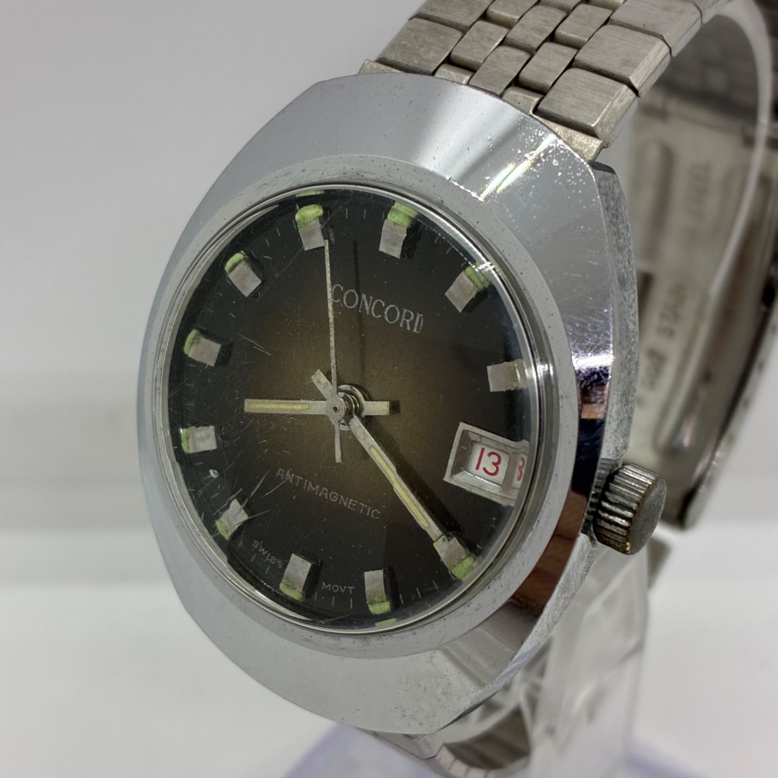 不動品】CONCORD 手巻き腕時計 デイトクオーツ ジャンク扱い - メルカリ