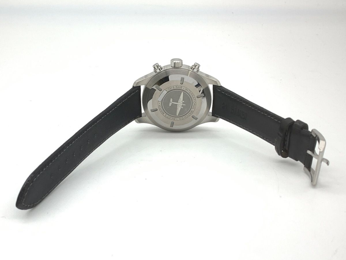  並品 IWC パイロットウォッチ ブラック IW377709 ステンレススティール イージーパンツ 自動巻き時計 腕時計(アナログ)