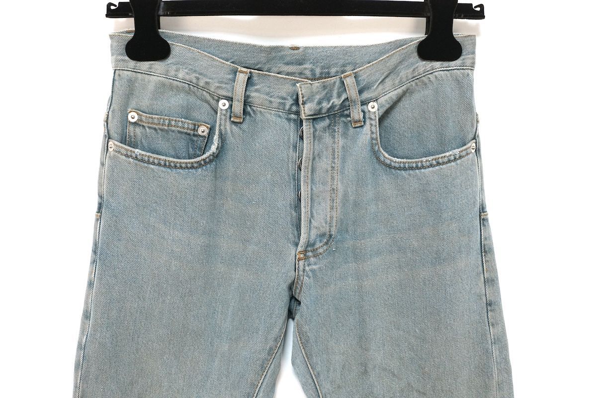 メンズ DIOR HOMME ディオールオム アイスブルー スリム ウォッシュ 