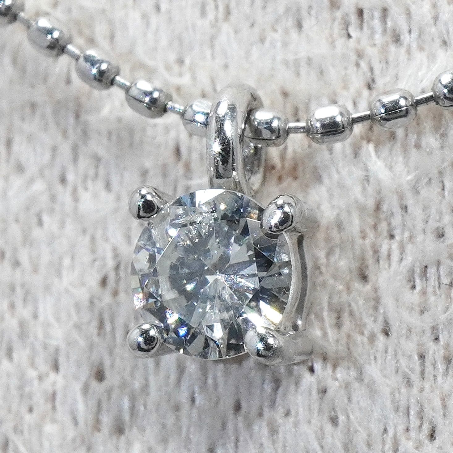 ダイヤモンド ネックレス 0.15ct プラチナ プチネックレス プラチナ 一 
