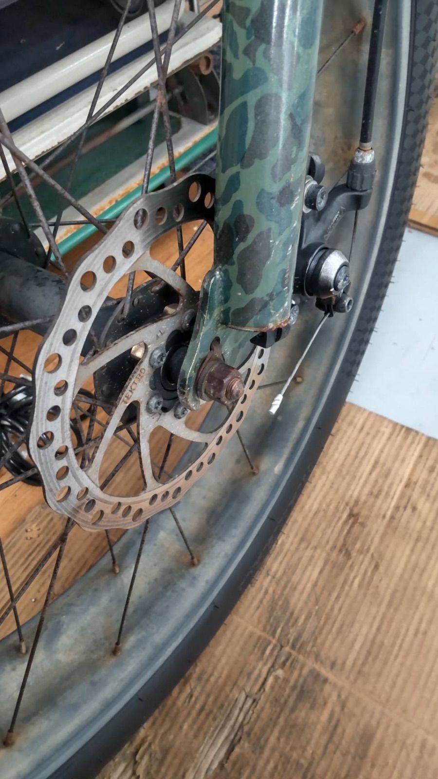 スポーツサイクル 池田様専用【名古屋市近郊配送無料】R234 ☀️ 大日産業 BLUE POINT ブルーポイント ファットバイク 外装7段変速ギア 迷彩 PR-2640-X7 ⭐ クリーニング済