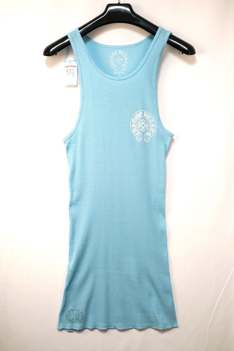 CHROME HEARTS RIB TANK BABY BLUE クロムハーツ リブ タンクトップ