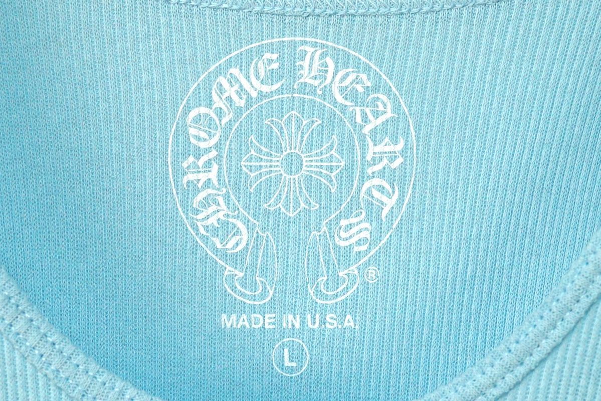 CHROME HEARTS RIB TANK BABY BLUE クロムハーツ リブ タンクトップ