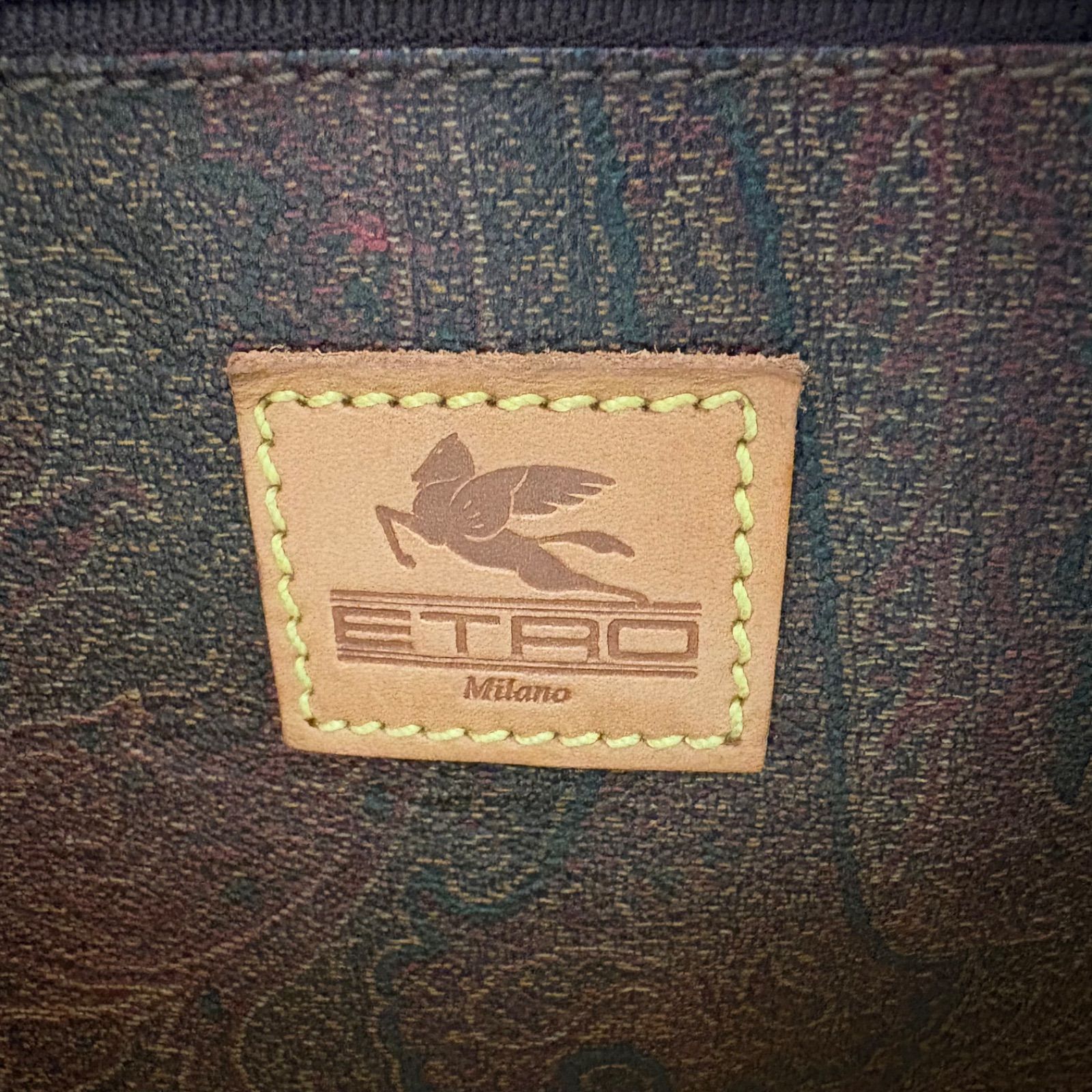 ETRO PVC Bostonbag エトロ ボストンバッグ ペイズリー柄 南京錠、鍵 
