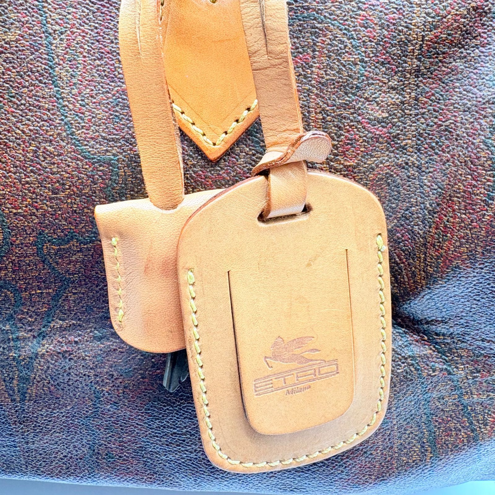 ETRO PVC Bostonbag エトロ ボストンバッグ ペイズリー柄 南京錠、鍵 