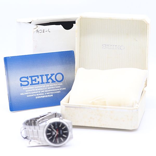  稼働 セイコー セイコー5 7S26-01V0 AT|自動巻 ブラック文字盤 メンズ腕時計 0429000 2PRT MST ABC18936 ボタンダウン 自動巻き時計 腕時計(アナログ)