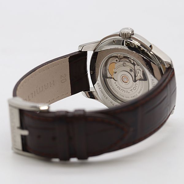  稼働 ハミルトン ジャズマスター H325150 AT|自動巻 シルバー文字盤 メンズ腕時計 0070400 2BJT ABC19046 KMT ハイネック 自動巻き時計 腕時計(アナログ)