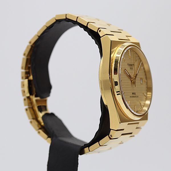  保| 稼働 ティソ PRX パワーマティック T137.407.33.021.00 AT|自動巻 金文字盤 メンズ腕時計 2589400 2DIT KMT ABC19000 長く使える 自動巻き時計 腕時計(アナログ)