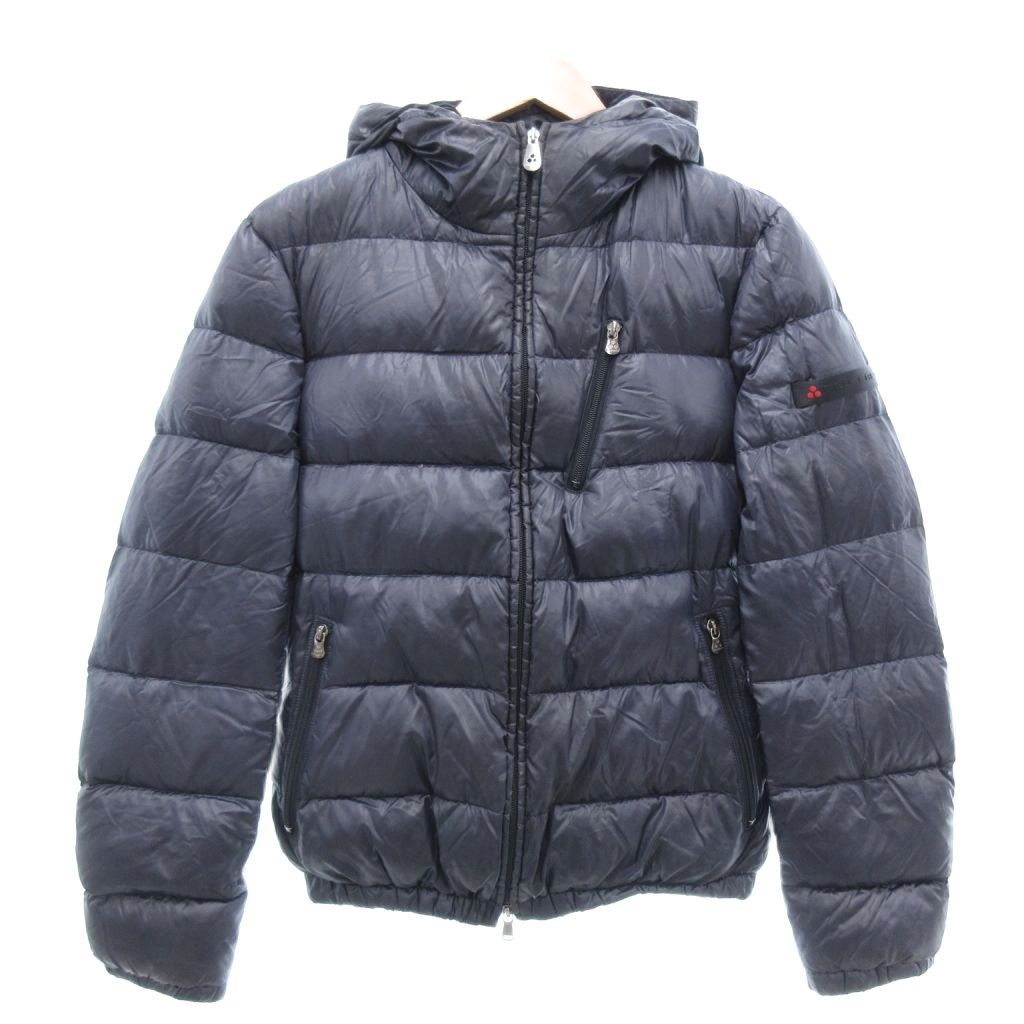 ピューテリー PEUTEREY ダウンジャケット 46 紺 ネイビー フード付き