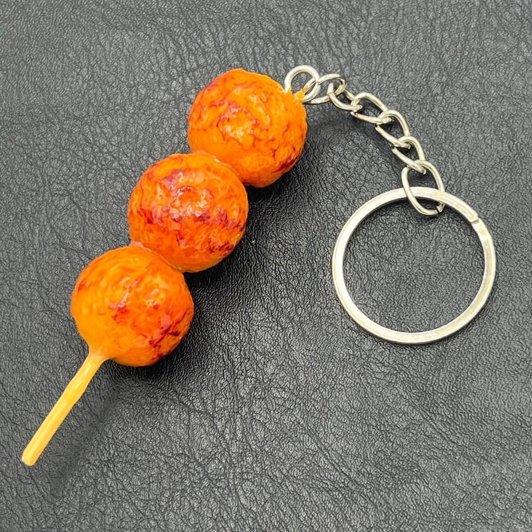 KR034 Keychain Tsukune Yakitori Funny Food Sample Strap ‐ Mercari