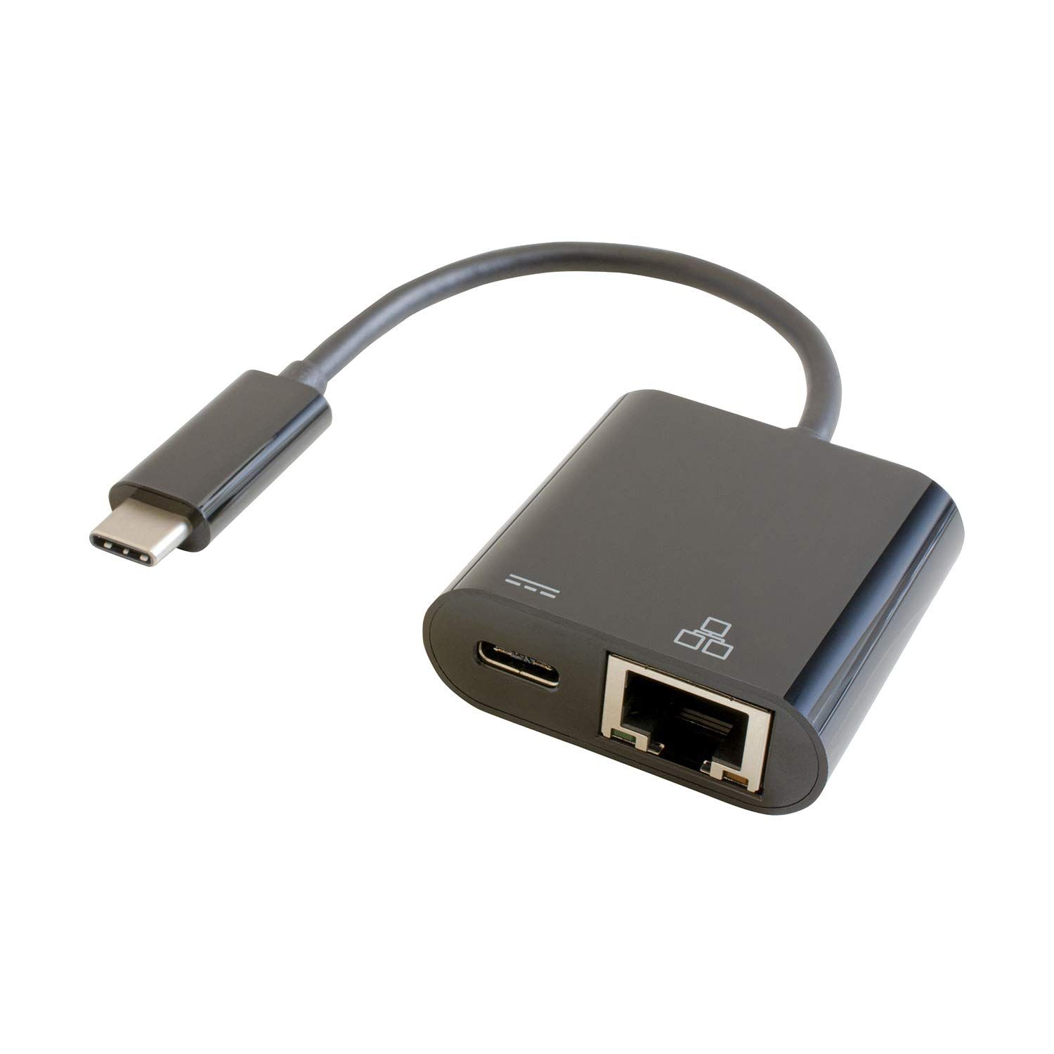 GOPPA ゴッパ 充電対応Type-C接続のGigabit有線LANアダプター (PD対応) ブラック GP-CR45H/B [ブラック] [Type-C接続/Gigabit有線LANアダプター]