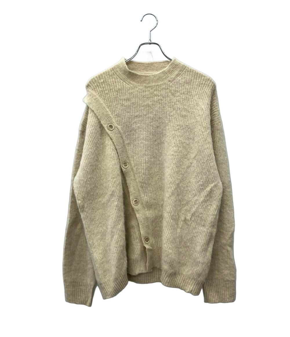 ジャックムス 長袖ニットカーディガン プルオーバー フロント斜めボタン Le Cardigan Pau 2680006246220 メンズ SIZE L JACQUEMUS ジャックムス 長袖ニットカーディガン プルオーバー フロント斜め