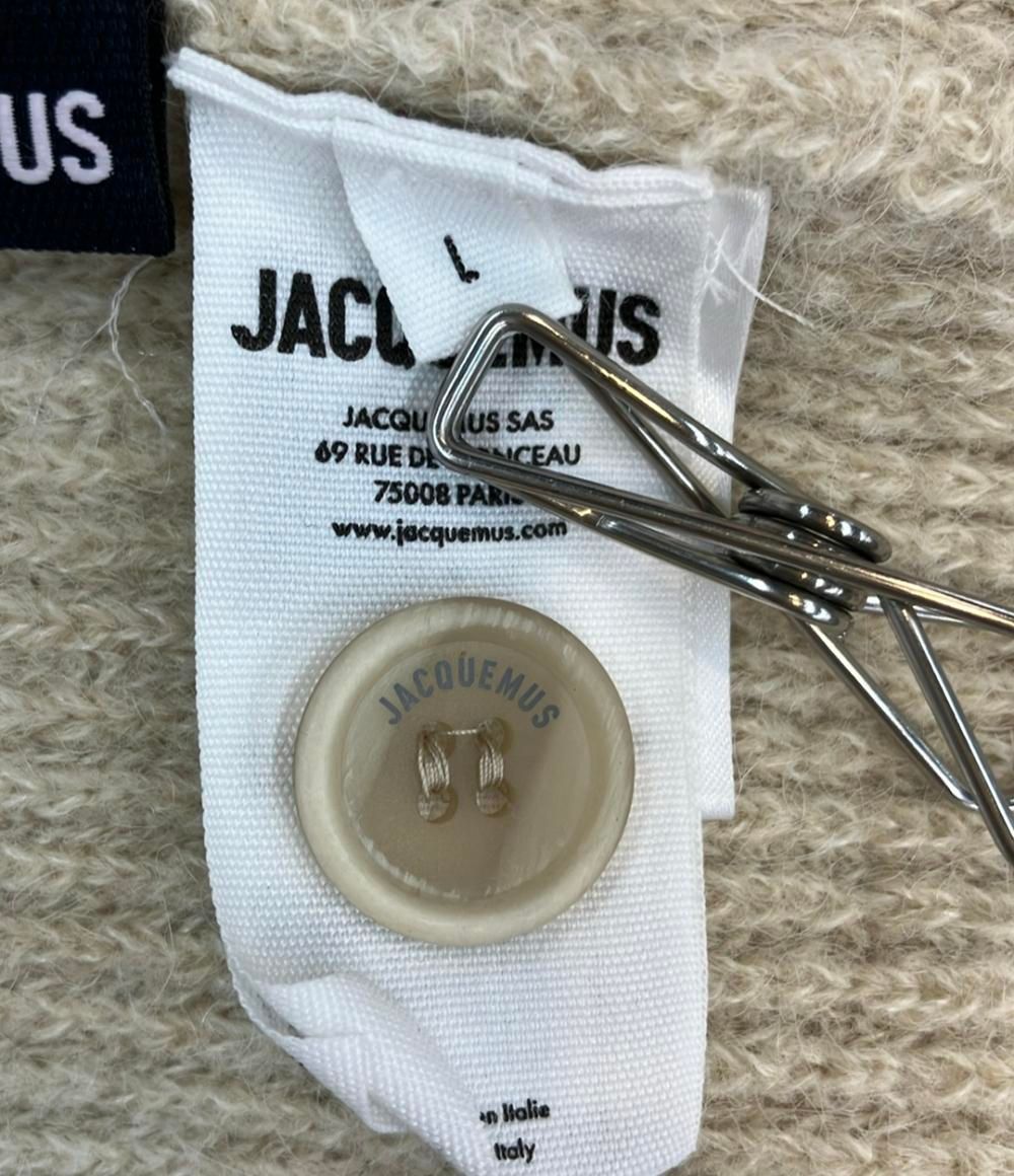 ジャックムス 長袖ニットカーディガン プルオーバー フロント斜め