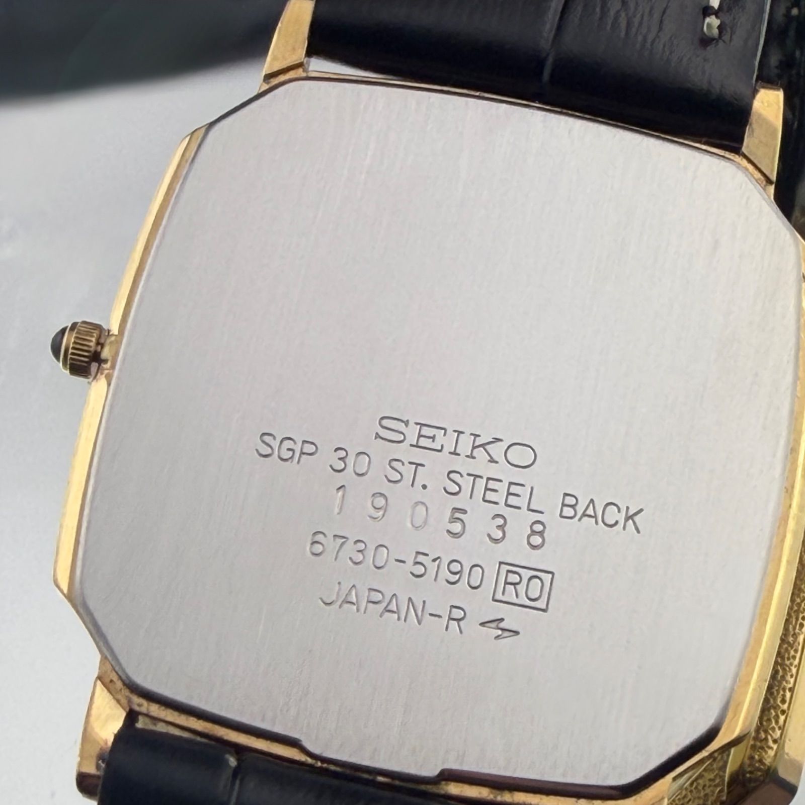 亀戸精工舎製] SEIKO DOLCE 6730-5190 SGP30 金メッキ 槌目ベゼル 
