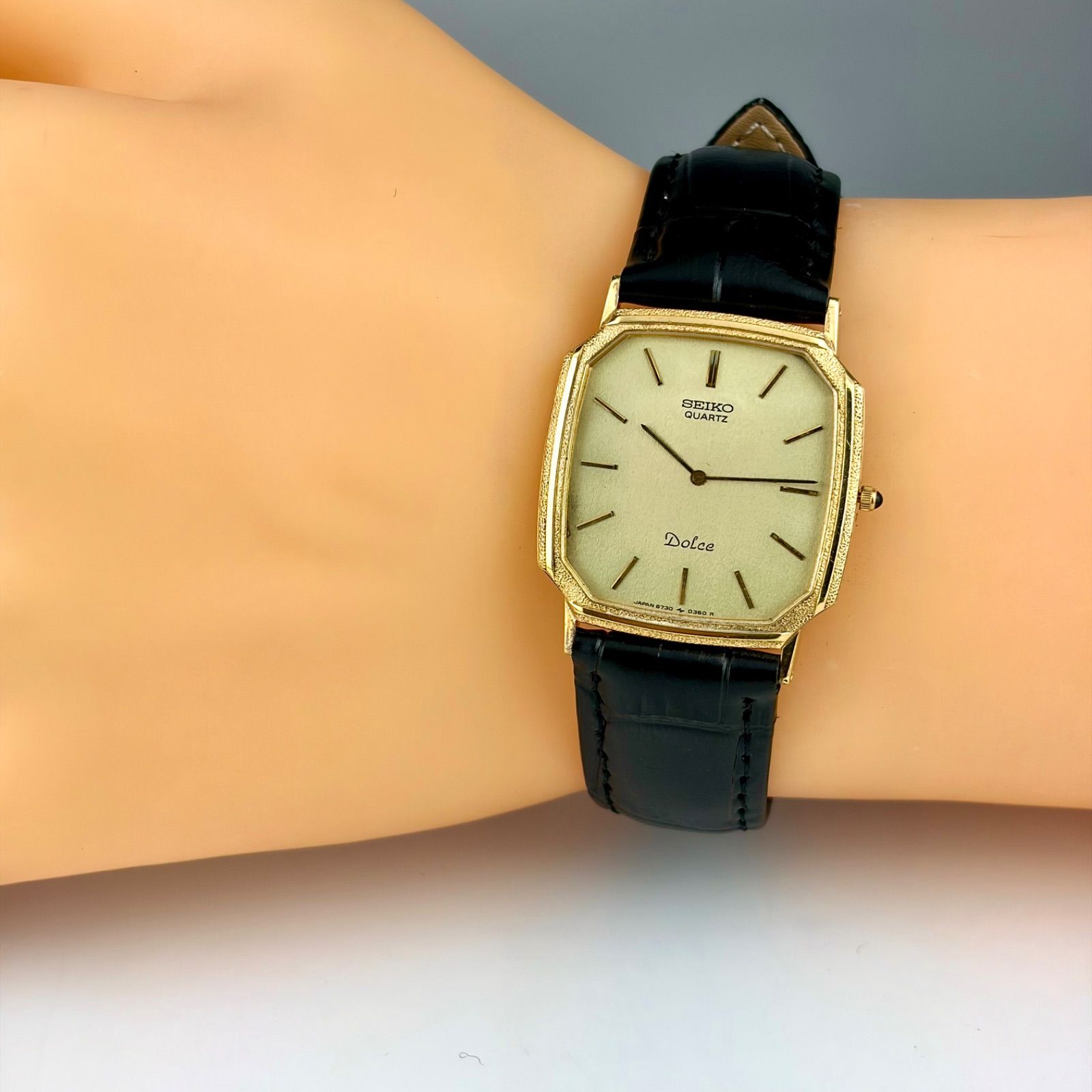 亀戸精工舎製] SEIKO DOLCE 6730-5190 SGP30 金メッキ 槌目ベゼル