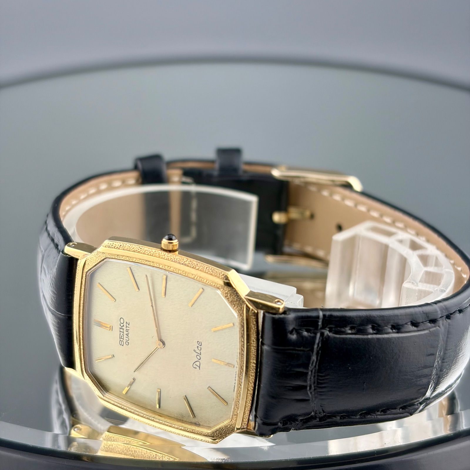 亀戸精工舎製] SEIKO DOLCE 6730-5190 SGP30 金メッキ 槌目ベゼル