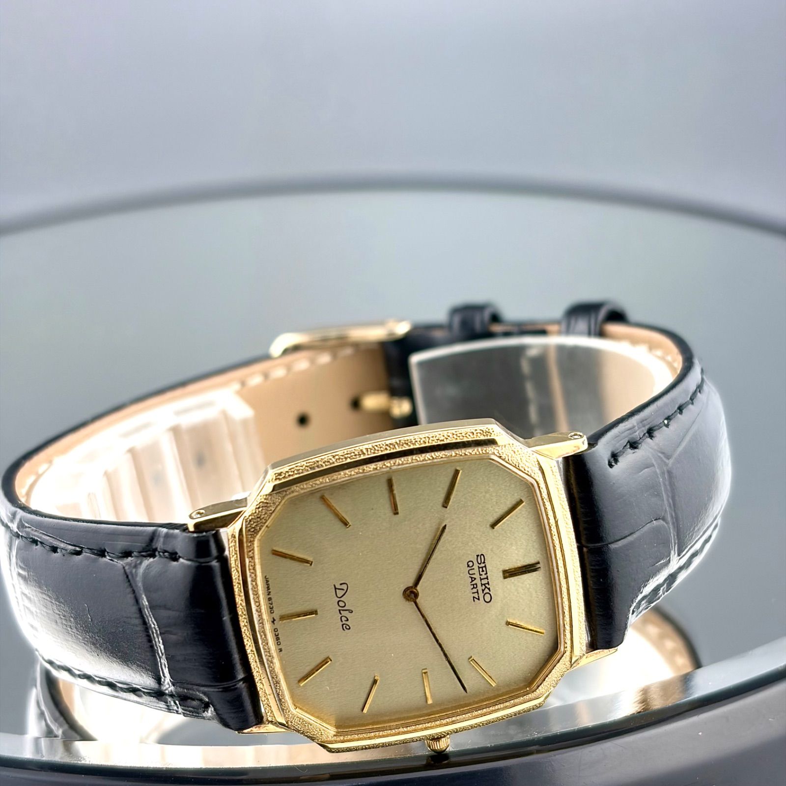 亀戸精工舎製] SEIKO DOLCE 6730-5190 SGP30 金メッキ 槌目ベゼル