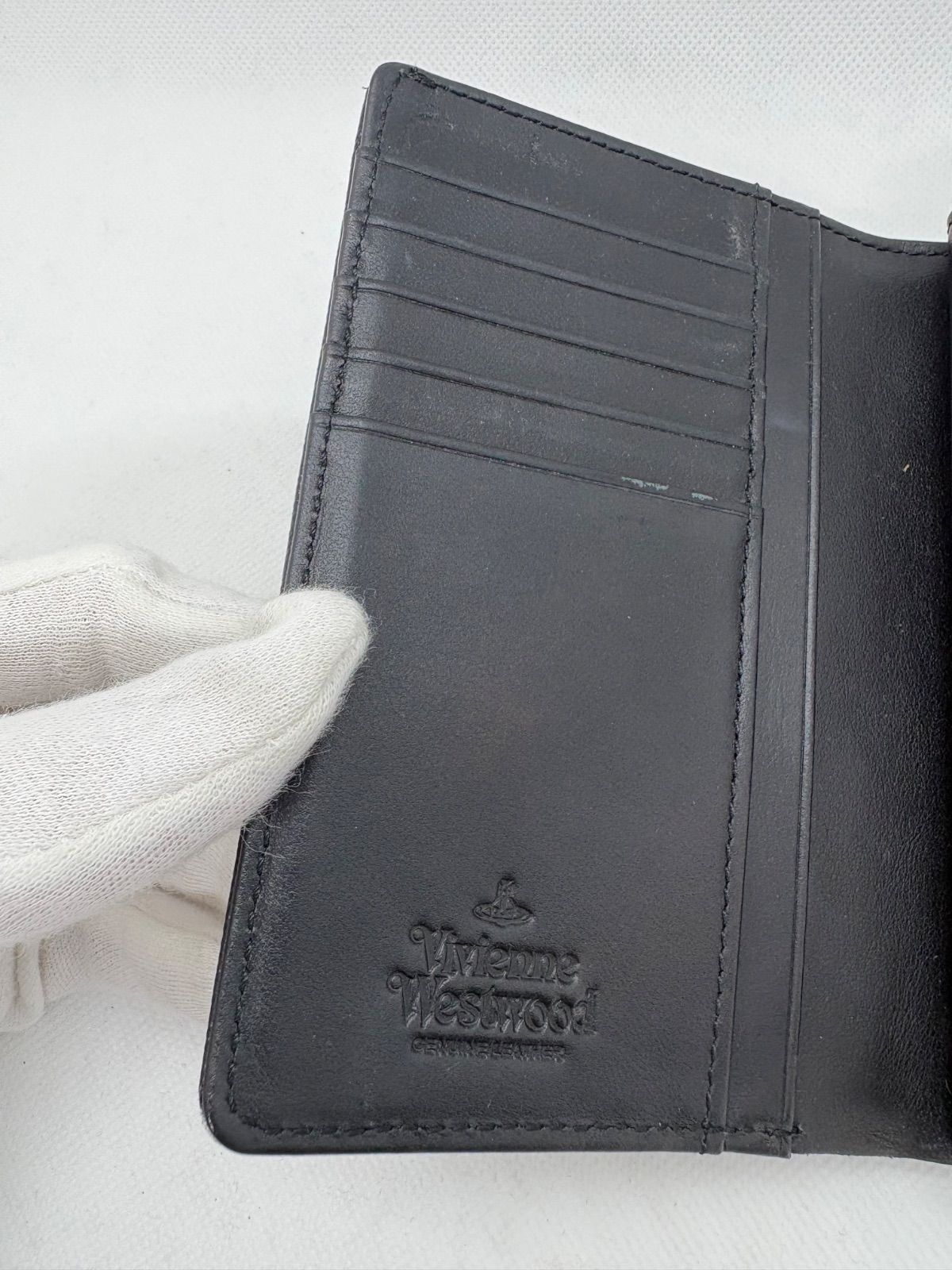 人気】ヴィヴィアンウエストウッド 2つ折り財布 ディアマンテハート 黒