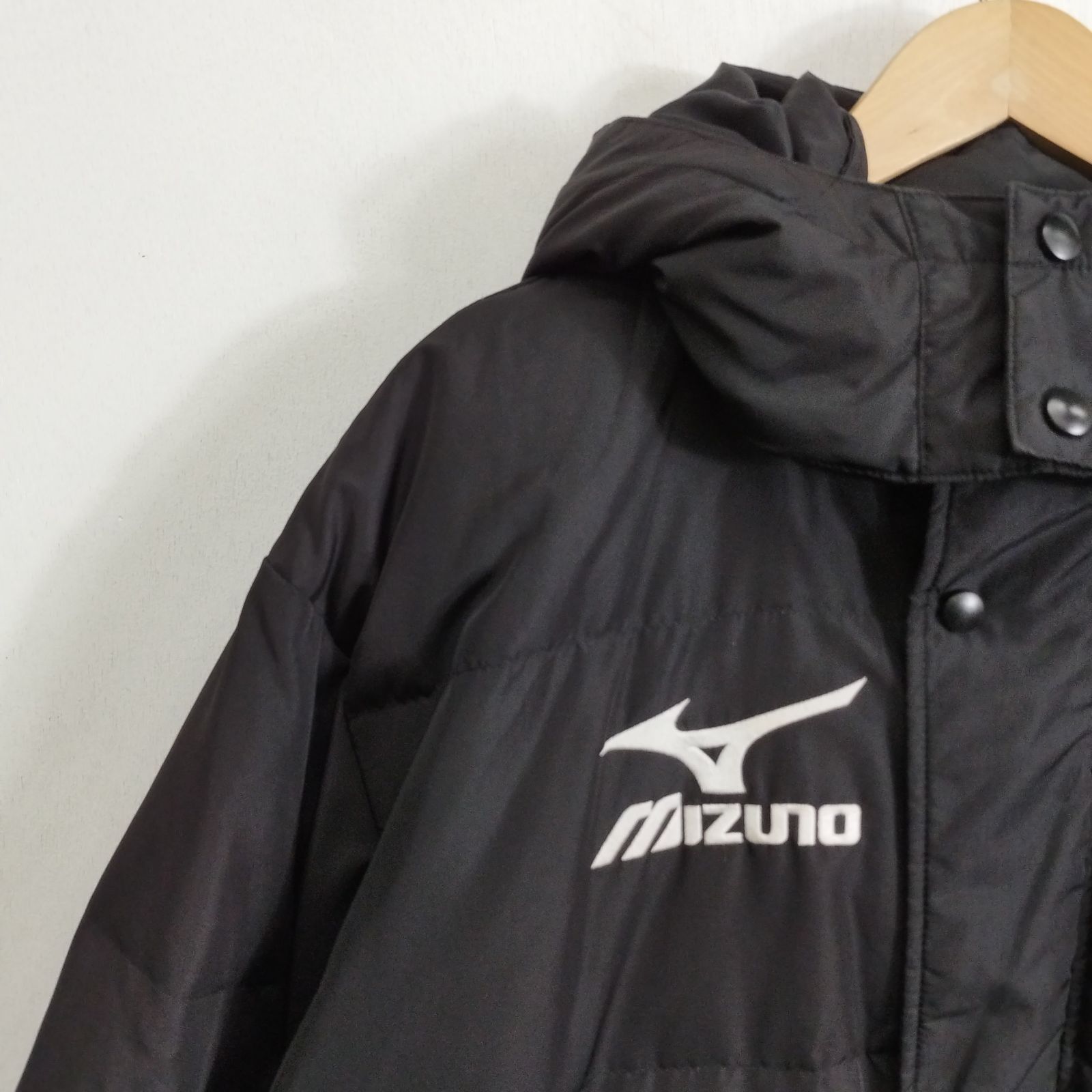 MIZUNO ミズノ ダウン ベンチ コート フード 着脱可 防寒 スポーツ 