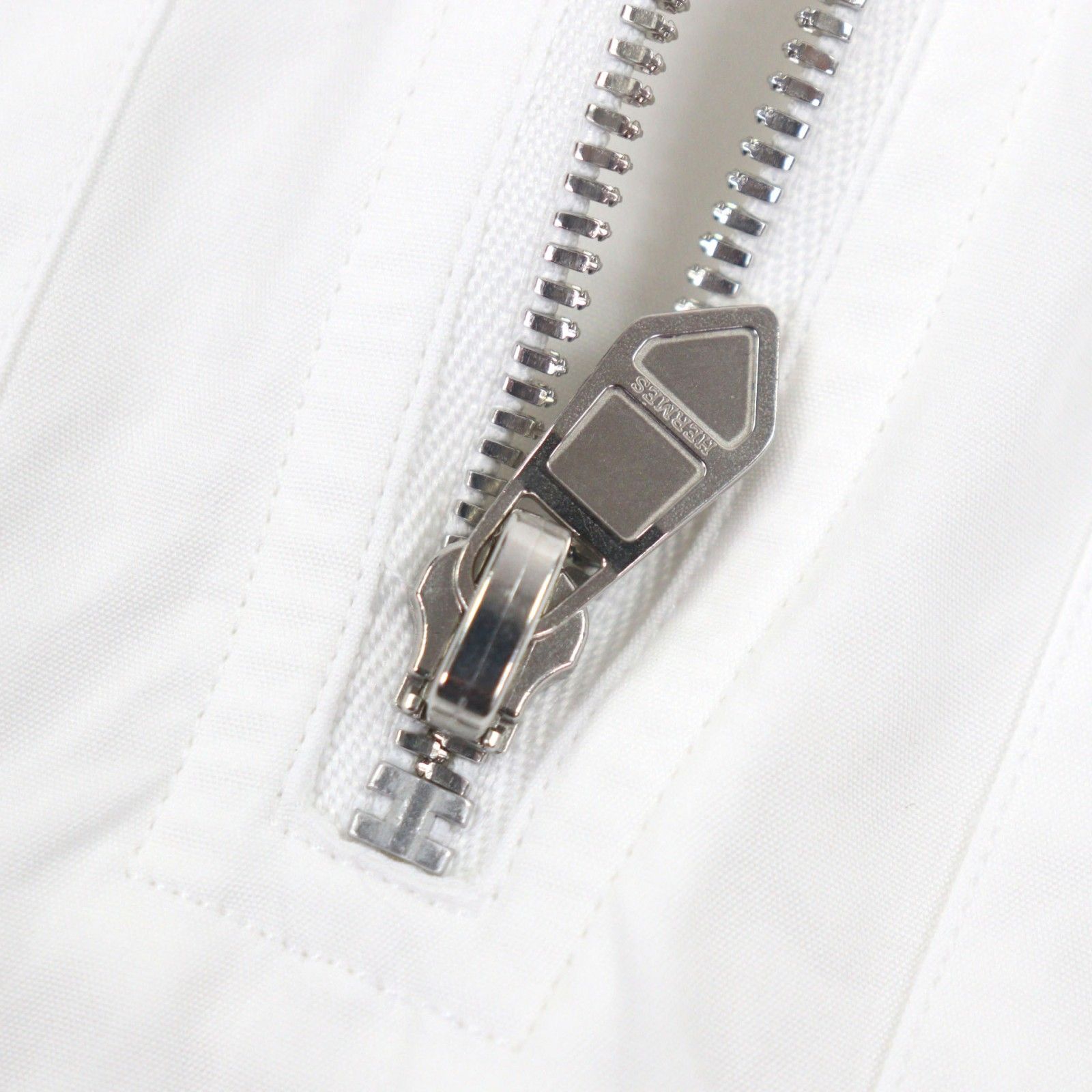 極美品▽HERMES エルメス 22SS コットン ハーフジップ ノーカラー 