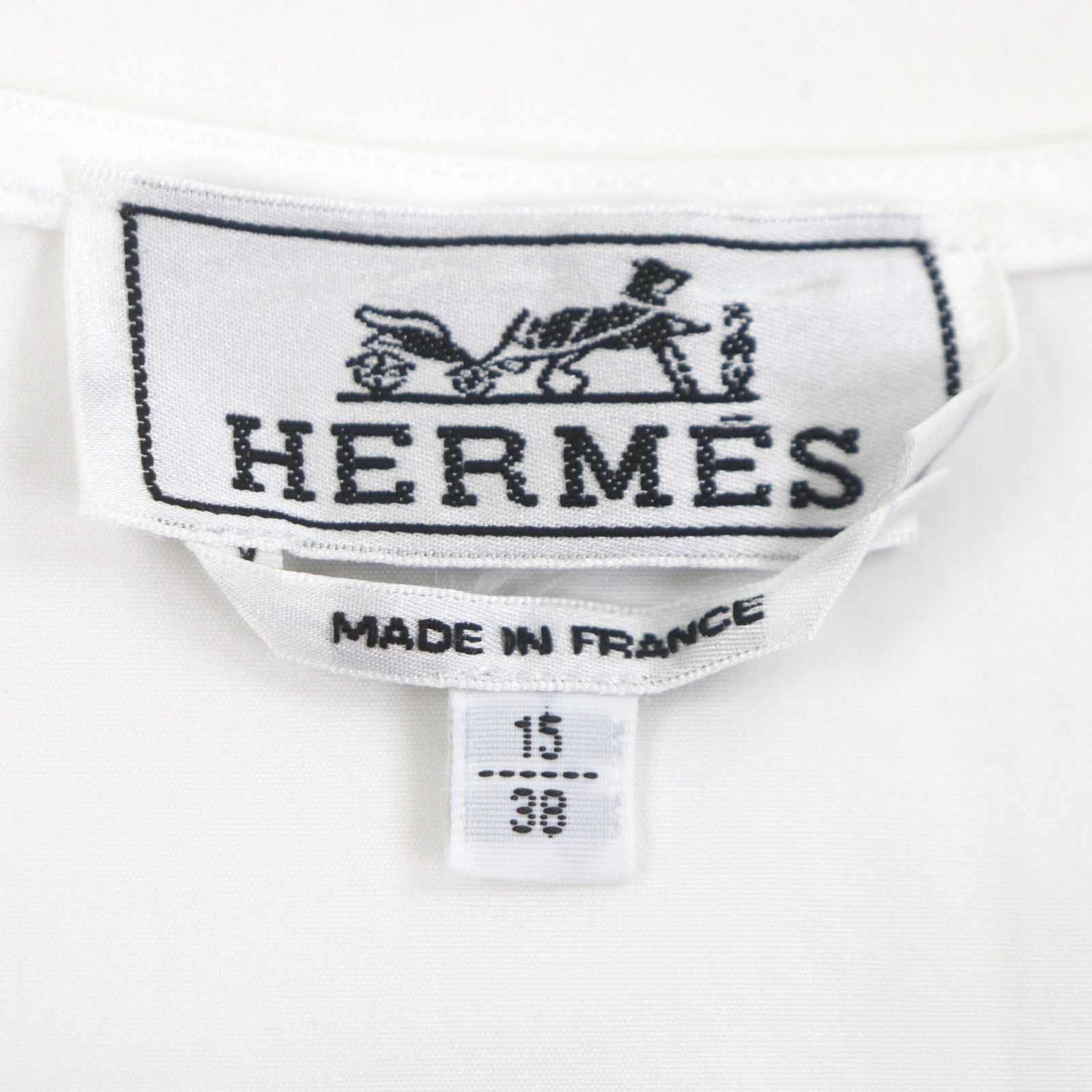 極美品▽HERMES エルメス 22SS コットン ハーフジップ ノーカラー