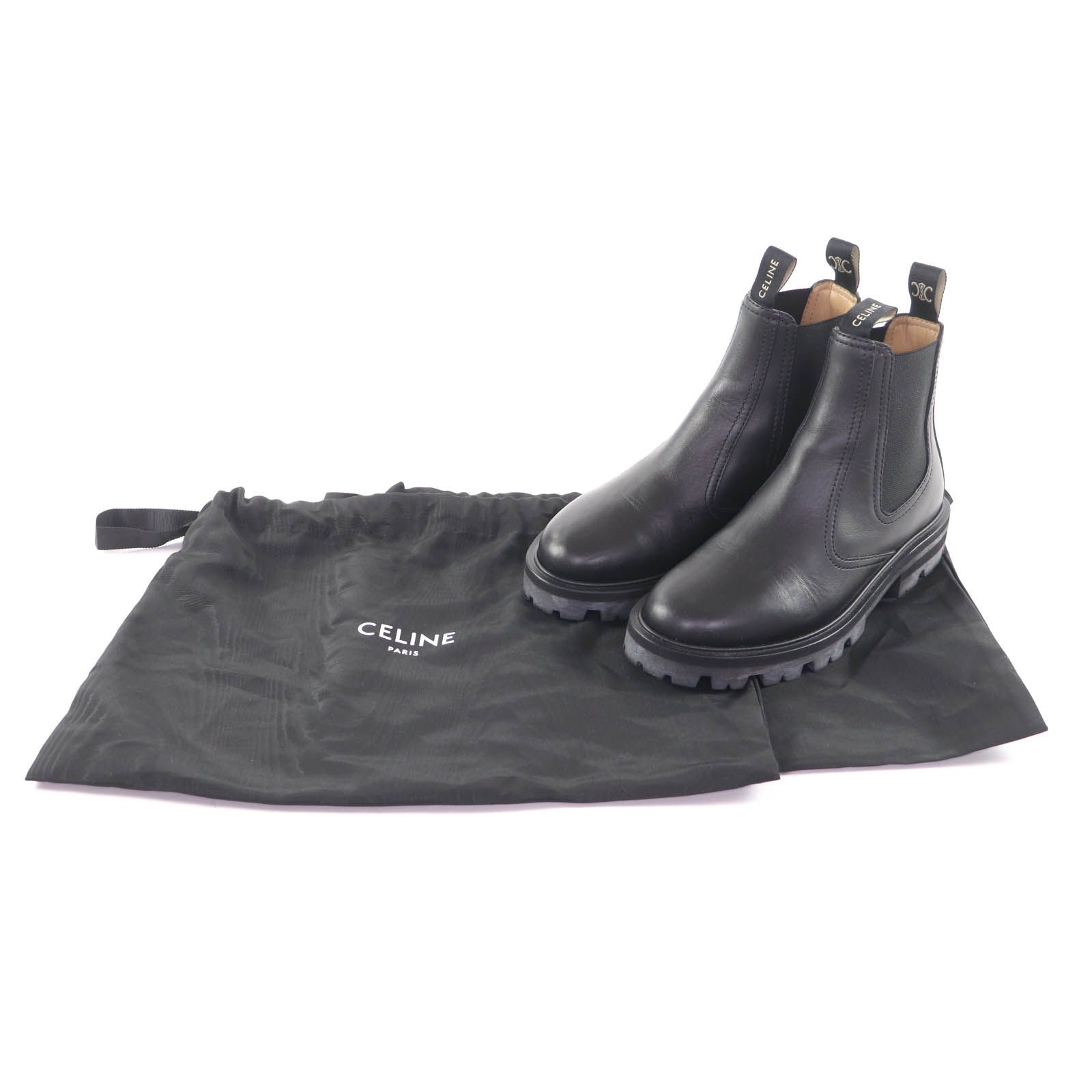 極美品☆CELINE セリーヌ マーガレット チェルシーブーツ レザー