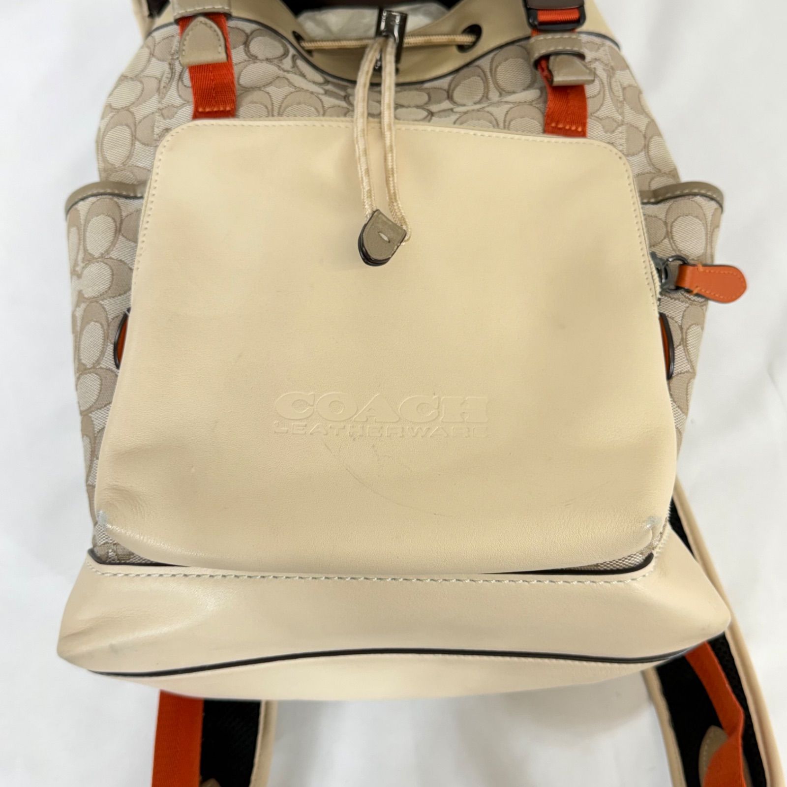 大容量 A4収納・美品】COACH League flap リーグ フラップ バック 