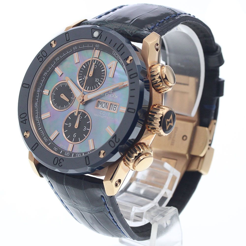  エドックス EDOX 01122 クロノオフショア 1 デイデイト クロノグラフ 自動巻き メンズ 箱 保証書付き_944446 スウェット 自動巻き時計 腕時計(アナログ)