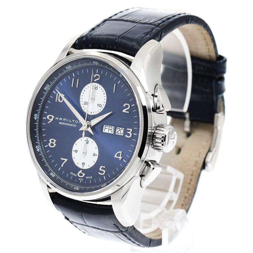  ハミルトン HAMILTON H327660 ジャズマスター クロノグラフ デイデイト 自動巻き メンズ _944683 リブ編み 自動巻き時計 腕時計(アナログ)