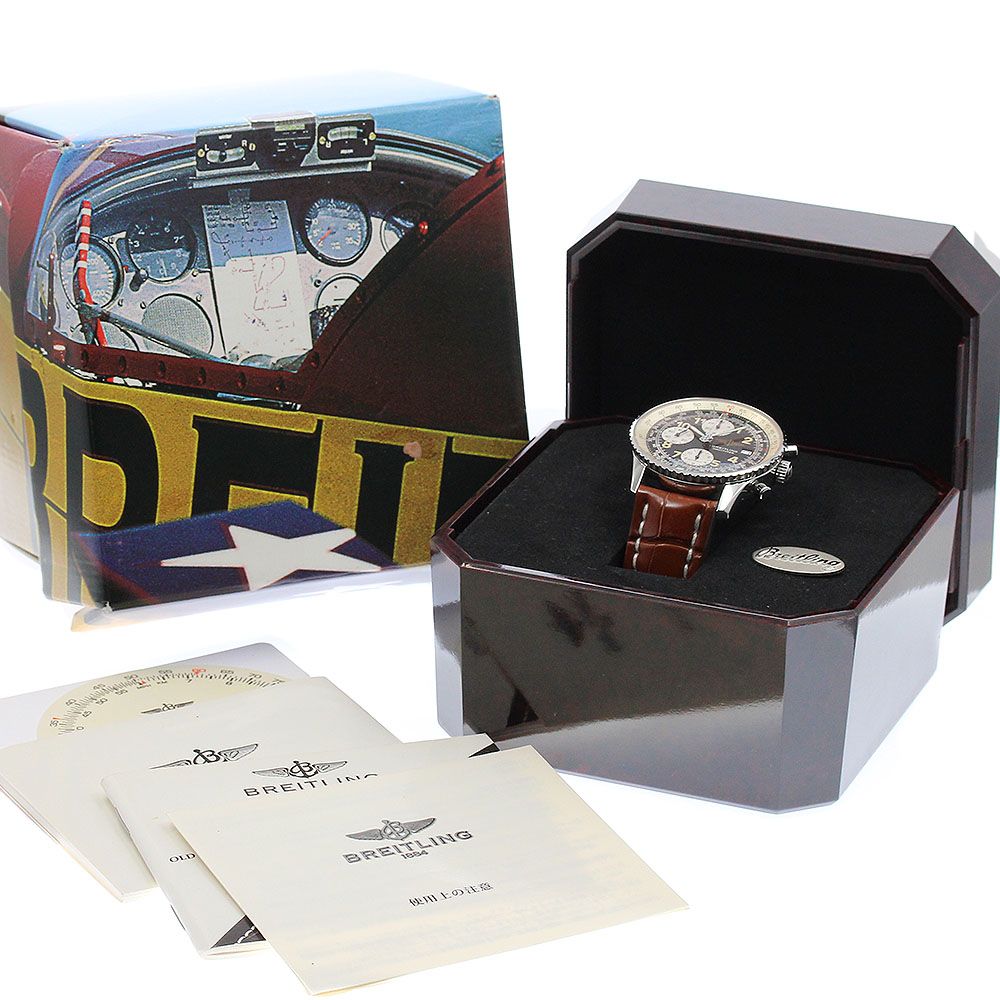  ブライトリング BREITLING A13022.1 オールドナビタイマー デイト クロノグラフ 自動巻き メンズ き_943096 テーラードジャケット 自動巻き時計 腕時計(アナログ)