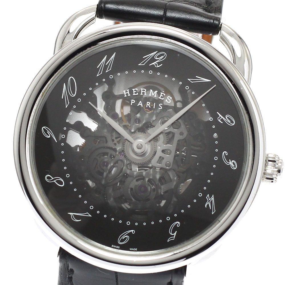 エルメス HERMES AR2.710 アルソー スケレット 自動巻き メンズ _944132