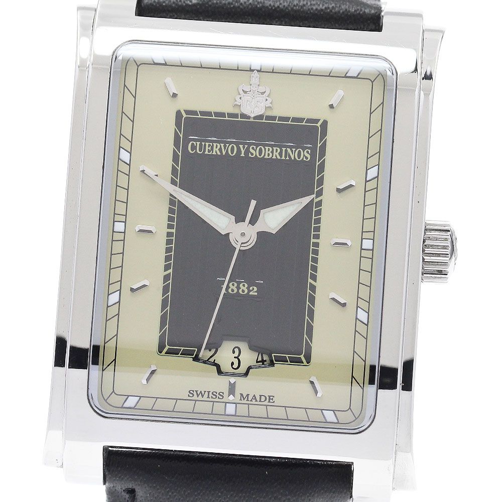 クエルボ イ ソブリノス CUERVO Y SOBRINOS A1015 プロミネンテ クラシコ デイト 自動巻き メンズ _943560