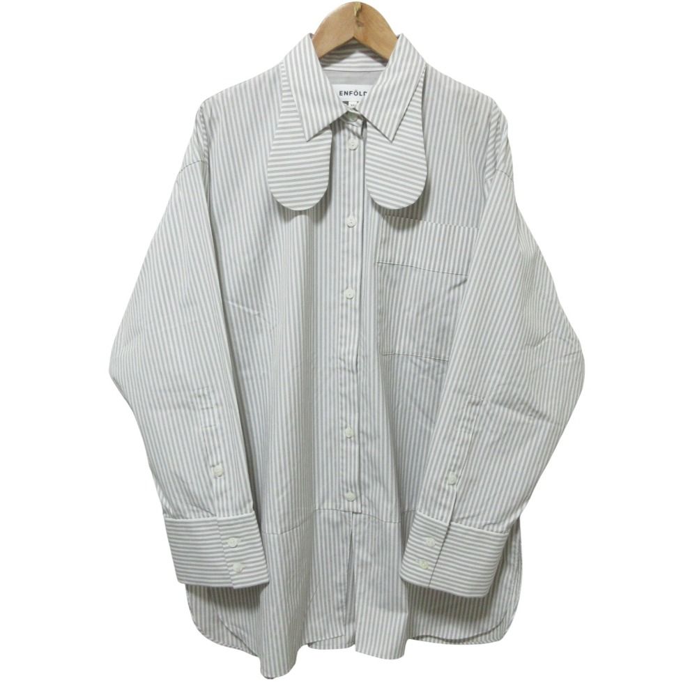良品 25SS ENFOLD エンフォルド TWIN SHIRT ストライプ 長袖 シャツ