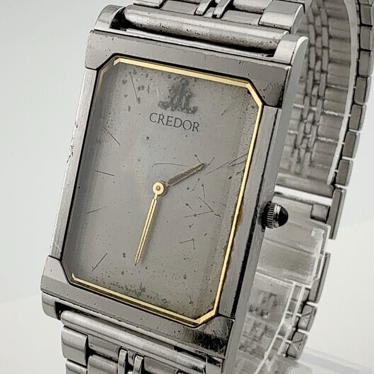 ジャンク】SEIKO 8420-6990 セイコー CREDOR クレドール スクエア 