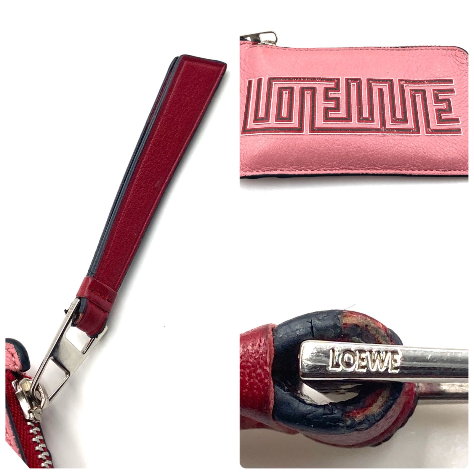□美品□稀少ライン□LOEWE ロエベ MAZE メイズ フラグメントケース 