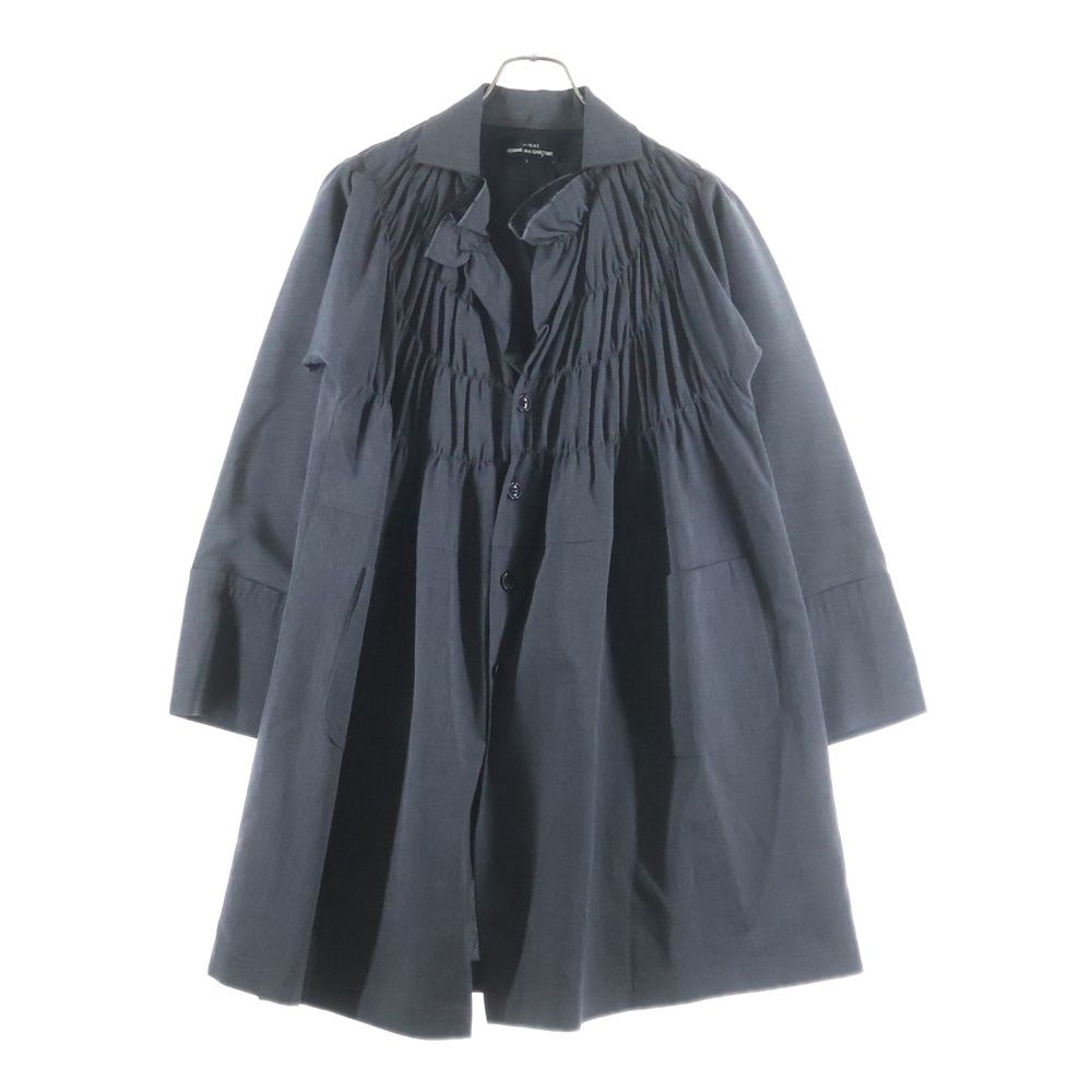tricot COMME des GARCONS トリコ コム デ ギャルソン ギャザーデザイン ボタンアップ ウールワンピース グレー TA-C001 tricot COMME des GARCONS (トリコ コム デ ギャルソン) ギャザー