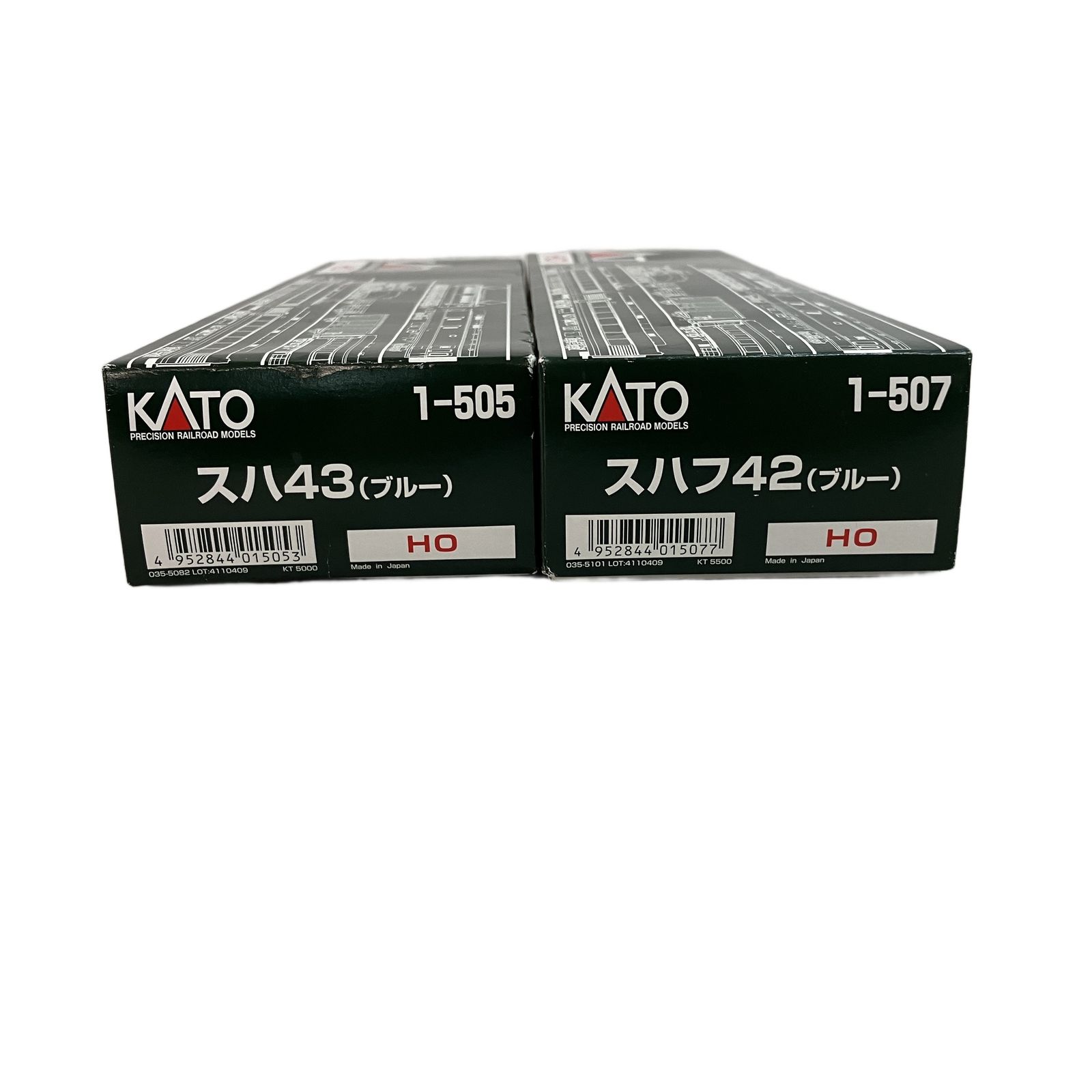 KATO 1-505 スハ43 1-507 スハフ42 一般形客車 ブルー 鉄道模型 HO