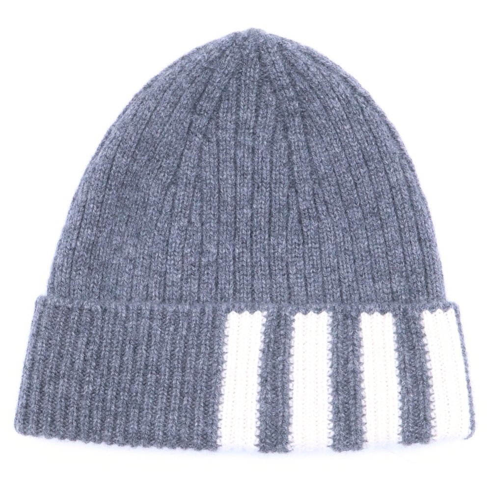 THOM BROWNE (トムブラウン) カシミヤ ニット帽 ビーニー グレー 