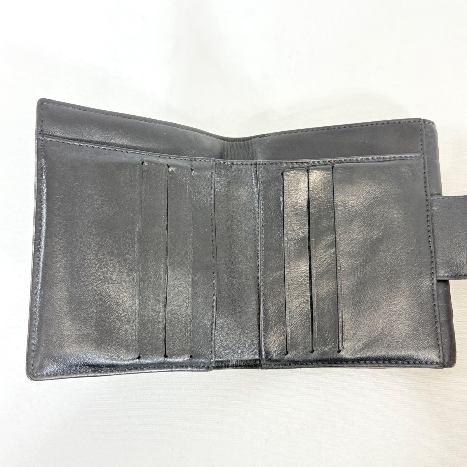 人気・美品】 CHANEL シャネル アイコンライン ラムスキン Wホック 