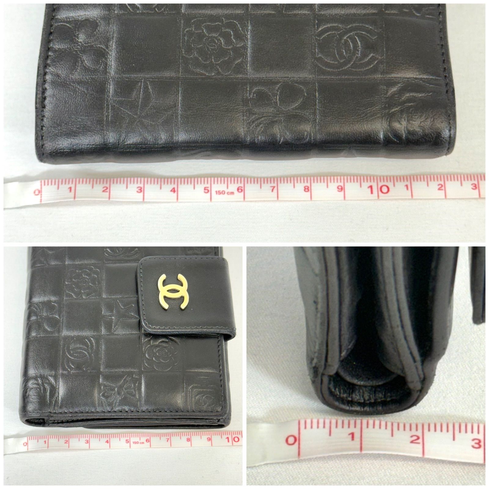 人気・美品】 CHANEL シャネル アイコンライン ラムスキン Wホック 