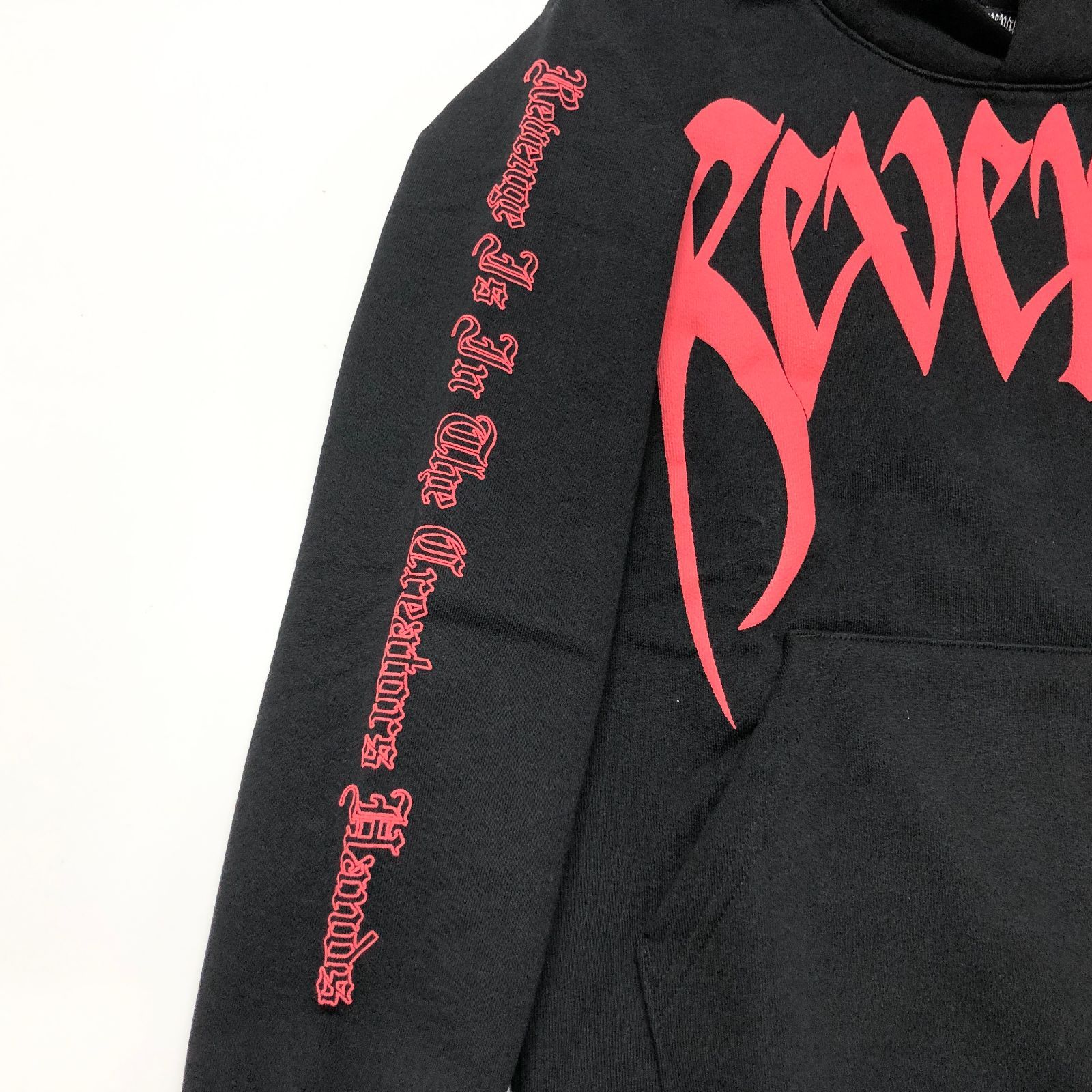 新品未使用 REVENGE×XXXTentacion Kill ロゴフーディー L ブラック 