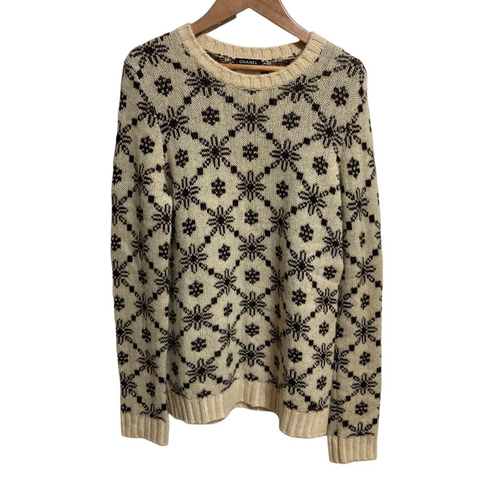 良品 CHANEL シャネル ノルディック カシミヤ ニットセーター 良品 CHANEL シャネル ノルディック カシミヤ ニットセーター