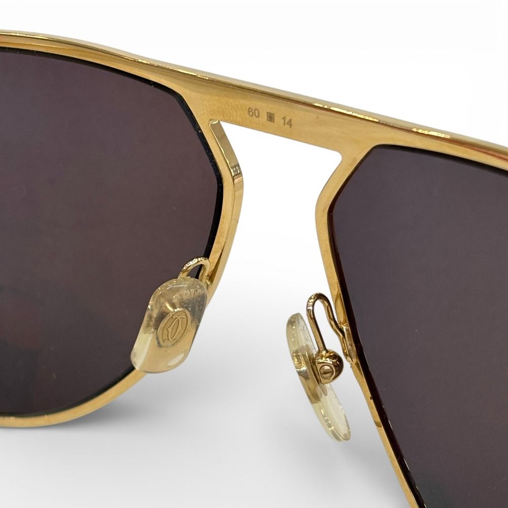 良品 Cartier カルティエ ティアドロップ サングラス CT0101S ゴールド