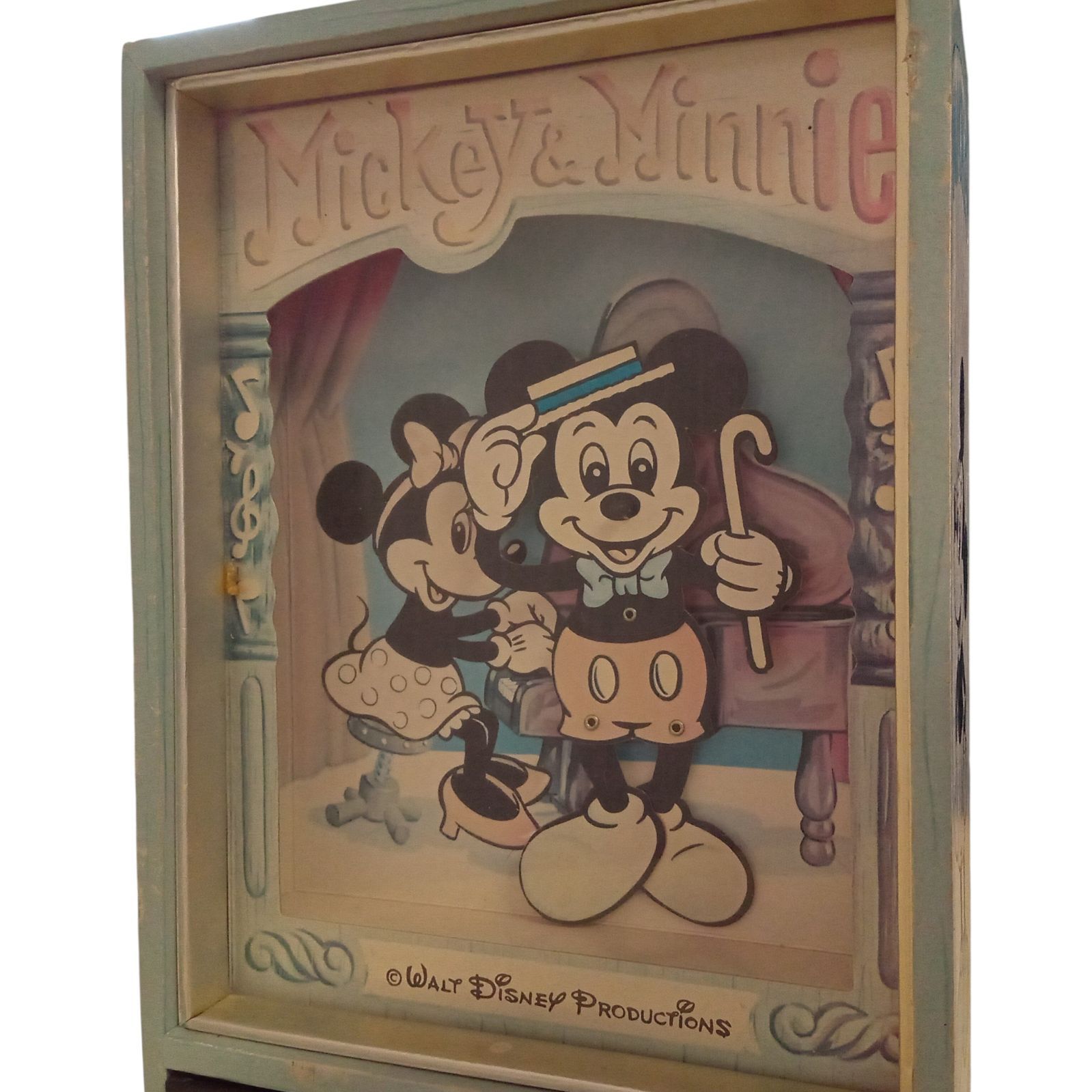 X03033 オルゴール Disney 希少 昭和レトロ ミッキーマウス ミニー